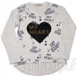 Туника с обръшащи пайети MY HEART